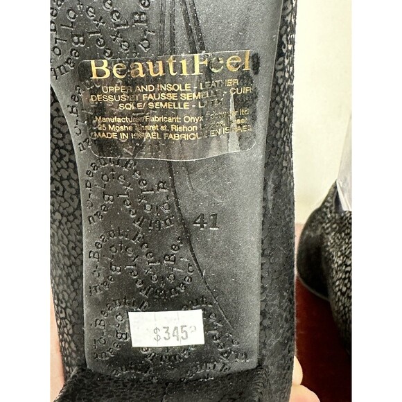 BeautiFeel Meryl Cap Toe Suede + Leather High Heels Pumps NEW Black Size EU41 - Picture 12 of 12